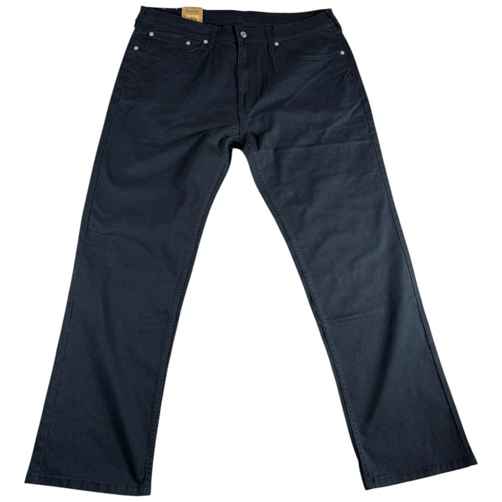 NWT Levi's 505 Regular Pants Mens 36x30 Navy Blue Straight Durable Workwear Y2K